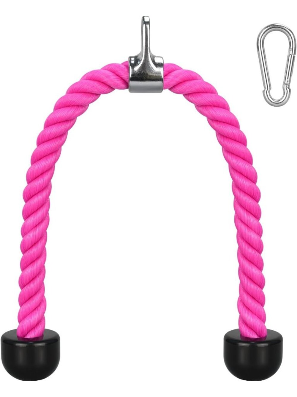 Pink Tricep Rope Cable Machine Attachment Pull Down Gym Workout Handle